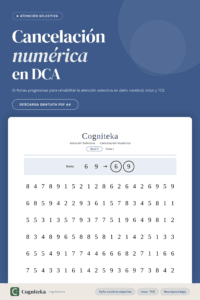 cancelación numérica atención selectiva nivel 2 cuadrícula estimulación cognitiva daño cerebral