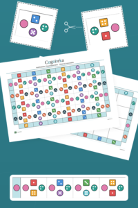 ficha visuoespacial dominó color horizontal estimulación cognitiva rehabilitación neuropsicológica