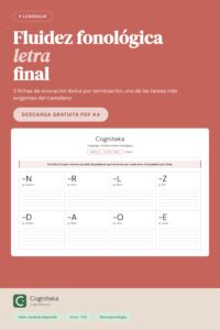 Ejemplo ficha fluidez fonológica letra final con consonantes N R L Z