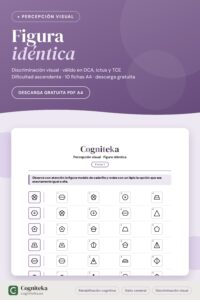 Ejercicios de discriminación visual: figura idéntica para rehabilitación de daño cerebral, ictus y TCE