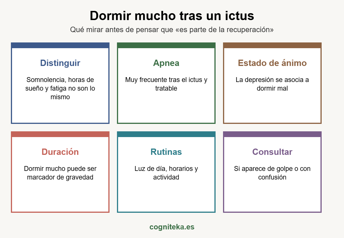 Dormir mucho tras un ictus: qué mirar antes de pensar que es parte de la recuperación